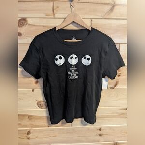 Disney Tim Burtons The Nightmare Before Christmas Shirt Girls Large Black/White